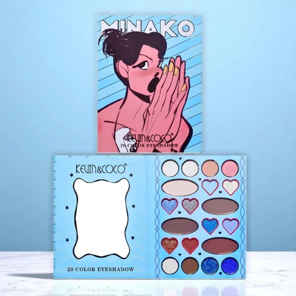 Lot de 4 : PALETTE D'OMBRES À PAUPIÈRES - MINAKO BLEUE  – Kevin & Coco
