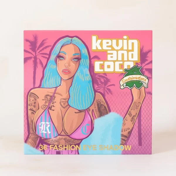 Lot de 4 : PALETTE D’OMBRES À PAUPIÈRES 36 COULEURS – MIAMI INK STYLE – KEVIN & COCO