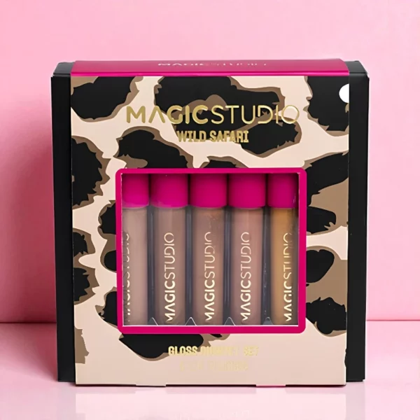 Lot de 6 : Coffret 5 Gloss à Lèvres Pink Safari – MAGIC STUDIO