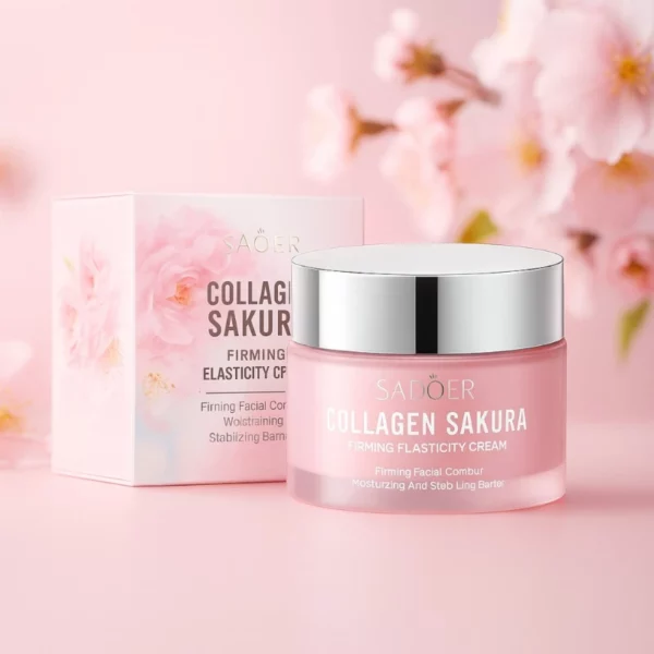 A Partir de 2,80€ Prix Dégressif :  Crème Visage Raffermissante au Collagène Sakura 50 g