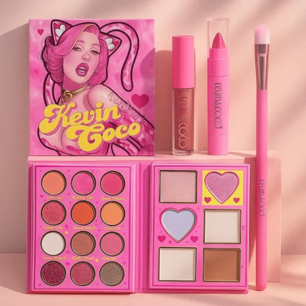 Lot de 4 : SET MAQUILLAGE COMPLET KEVIN & COCO – ÉDITION ILLUSTRÉE