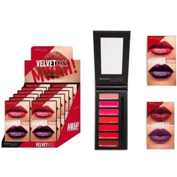 Palette à lèvres de couleurs VELVET KISS MWAH! - IDC INSTITUTE