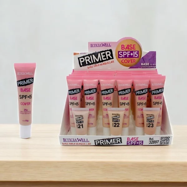 Présentoir de 24 : Primer Base SPF-15 + Échantillons - Leticia Well
