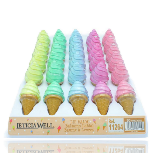 Présentoir de 30 : Baume à Lèvres cornet de glace