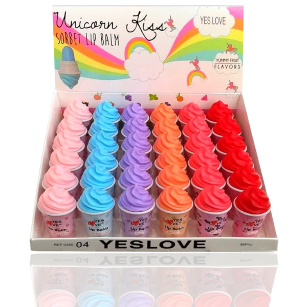 Présentoir de 36 Baumes à lèvres- Unicorn Kiss