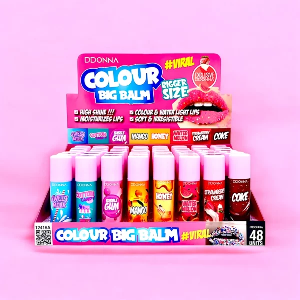 Présentoir de 48 : Baume à Lèvres Colour Big Balm - D'Donna