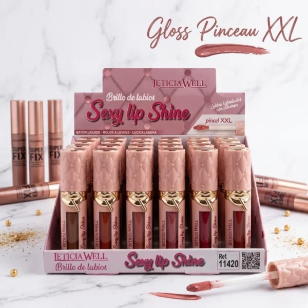 📦 Présentoir Professionnel de 24 : Gloss "Sexy Up Shine" – Leticia Well 24