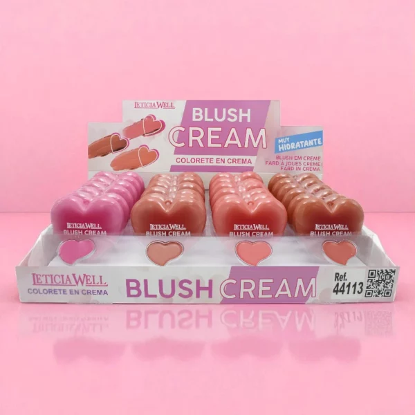 Présentoir de 24 : Blush en Crème Cœur – LETICIA WELL