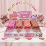 Présentoir de 24 : Blush Powder Matte "Cœur" par LETICIA WELL – Un Teint Frais et Velouté