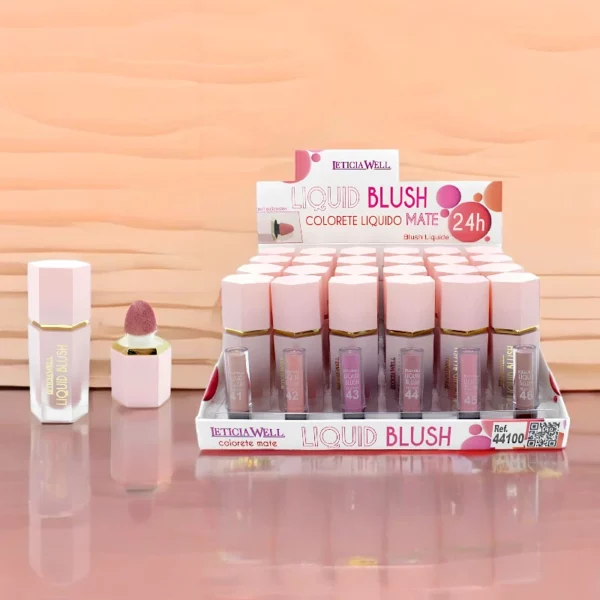 Présentoir de 24 : Blush liquide mat 24H - Leticia Well