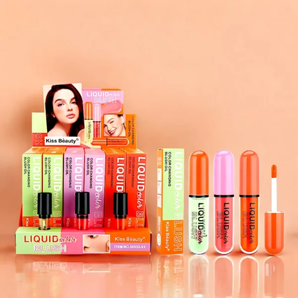 Présentoir de 24 : Blush Liquide Coloré - Kiss Beauty