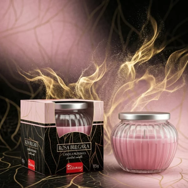 Lot de 6 Bougie Parfumée Rose de Bulgarie 85gr - Setahome
