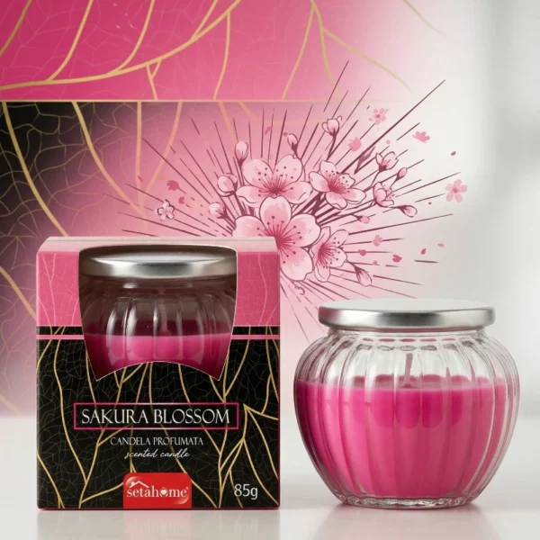 Lot de 6 Bougie Parfumée Fleurs de Cersiers 85gr - Setahome