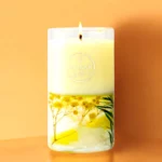 Lot de 3 : Bougie Jasmin Blanc 130g - AMBAR BOTANIQUE