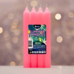 Pack de 12 X 4  - Bougie Couleur Rose Collection SUMMER CANDLES NEON