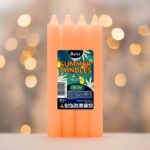 Pack de 12 X 4  - Bougie Couleur Saumon Collection SUMMER CANDLES NEON
