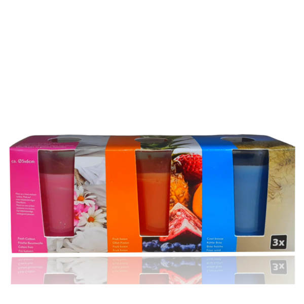 Lot de 3 Coffrets de 3 bougies 9 bougies parfumée