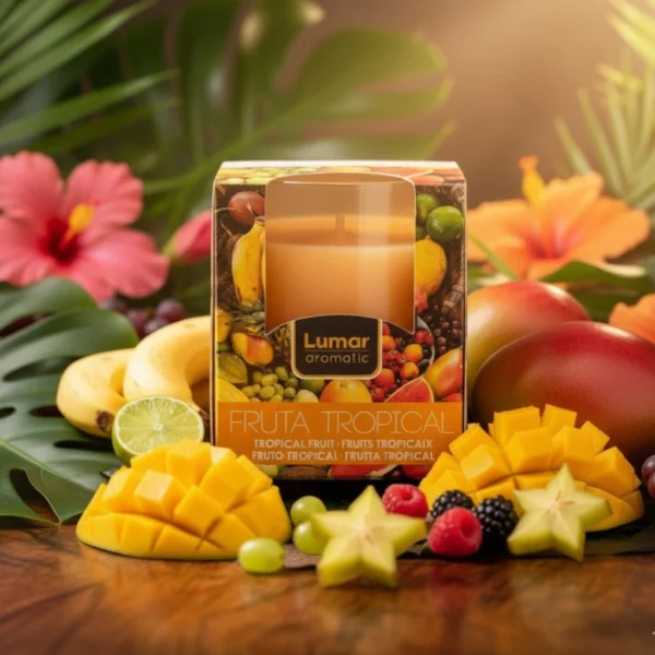 Pack de 12 - Bougie parfum fruits tropicaux