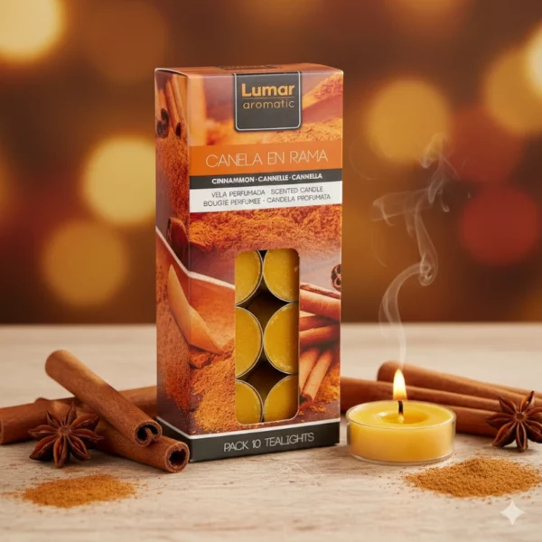 Lot de 10 Paquets de 10 Bougies - Cannelle