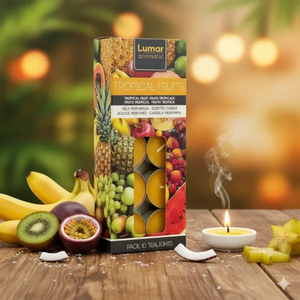 Lot de 10 Paquets de 10 Bougies - Fruits Tropicaux