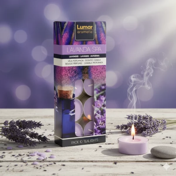 Lot de 10 Paquets de 10 Bougies - Lavande et Spa