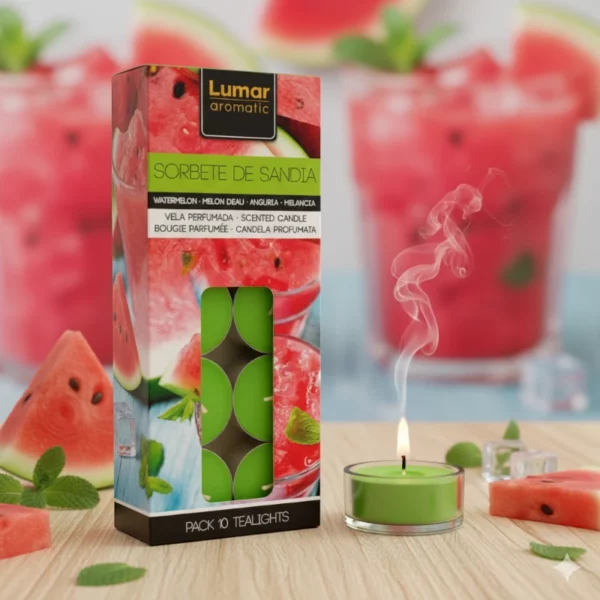 Lot de 10 Paquets de 10 Bougies - Sorbet Pastèque