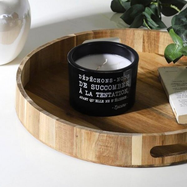 Lot de 4 Grosse bougies rondes citations - de 1kg la bougie