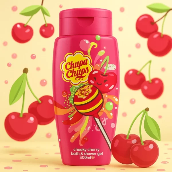 Lot de 24 : Gel de Douche & Bain CERISE 300ml - Chupa Chups