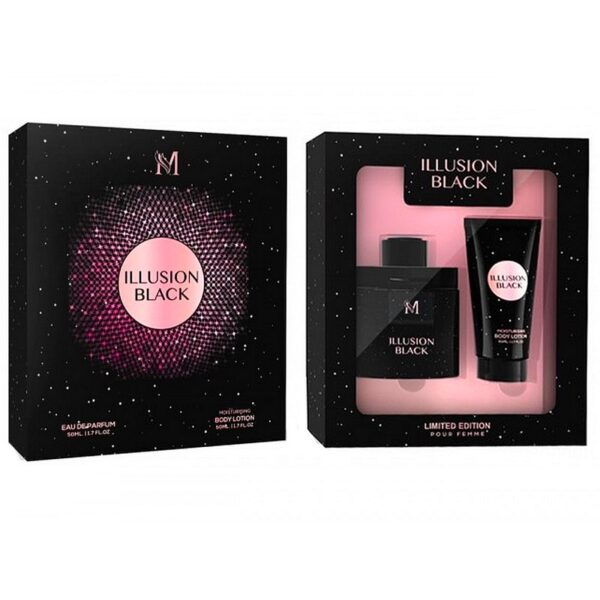Coffret 2 pièces "Illusion Black" Eau de parfum & lotion de cor