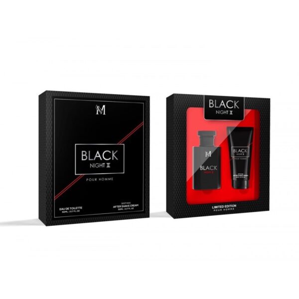 Coffret 2 pièces "BLACK NIGHT II" - Eau de toilette + Crème après-rasage