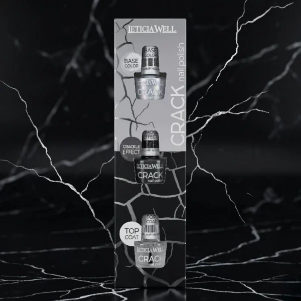 💅 Coffret Trio Manucure "Crack Nail Polish" Vernis Craquelé – Leticia Well