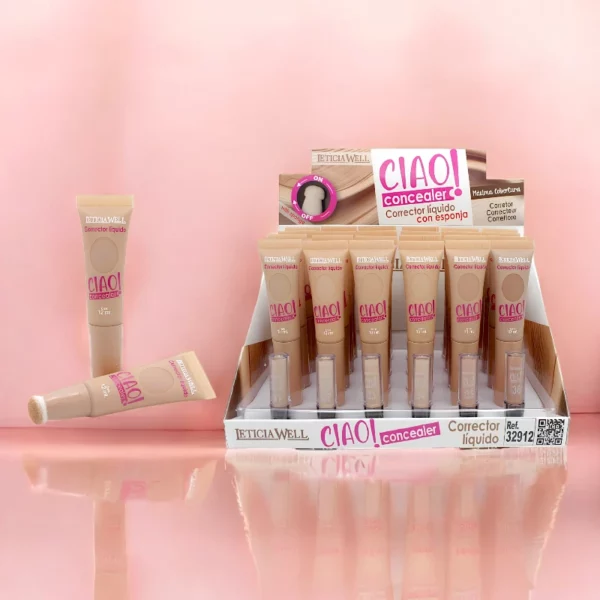 Présentoir de 24 : Correcteur liquide avec éponge CIAO! - Leticia Well