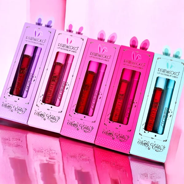 Lot de 10 : Kits Brillant à Lèvres & Crayon Contour - Kevin & Coco