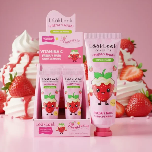 Pack de 24 : Crèmes Mains Fraise Chantilly - LookLook