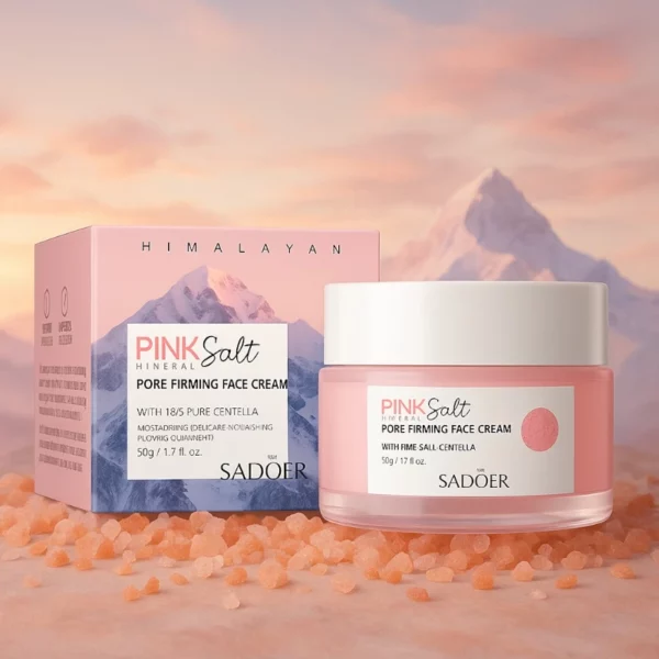 Lot de 5 :  Crème Visage Raffermissante aux Sels Roses – PINK SALT – SADOER