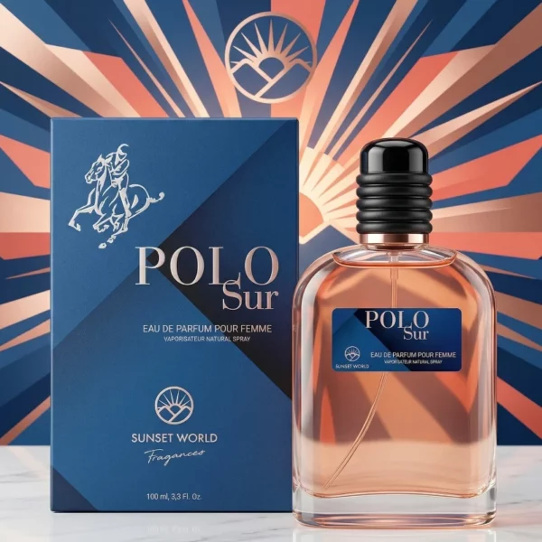 Eau de Toilette Homme Polo Sur – Sunset World – Fabriquée en Espagne