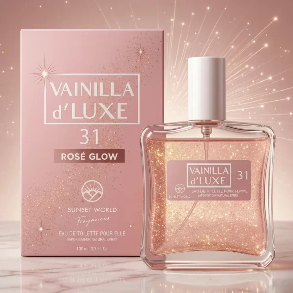 Eau de Toilette Rose Pailletée "VAINILLA d'LUXE" – SUNSET WORLD