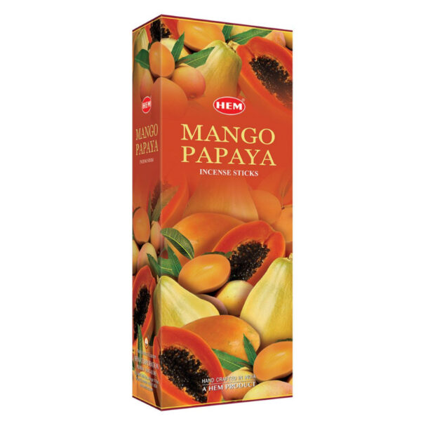 Lot de 6 Boîtes de 20 Bâtonnets d'encens - Mangue Papaye
