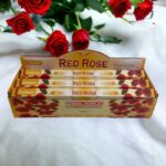 Présentoir de 6 boîtes de 20 encens: Sticks d'encens - Rose rouge