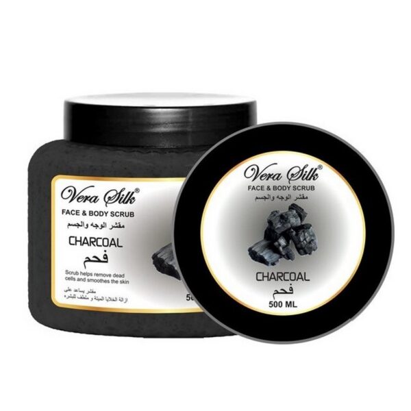 Gommage visage et corps au charbon 500ml - Vera Silk
