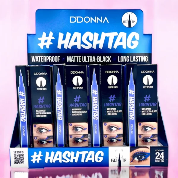 Pack de 24 Eye Liner Mat Ultra-Noir Waterproof #HASHTAG - D'Donna