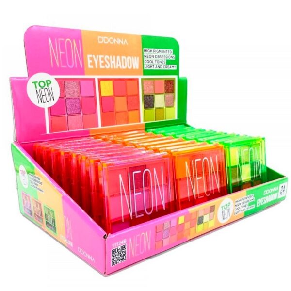 Pack de 24 : Palette fard a paupières Néon - D'Donna