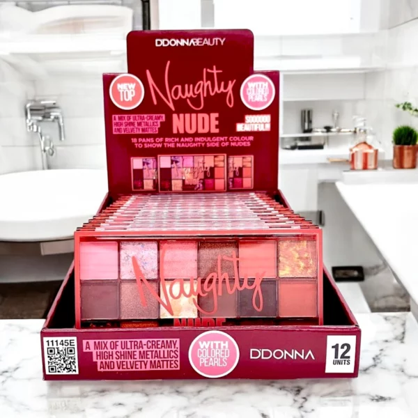 Pack de 12 : Grande palette fard à paupières NAUGHTY NUDE - D'Donna