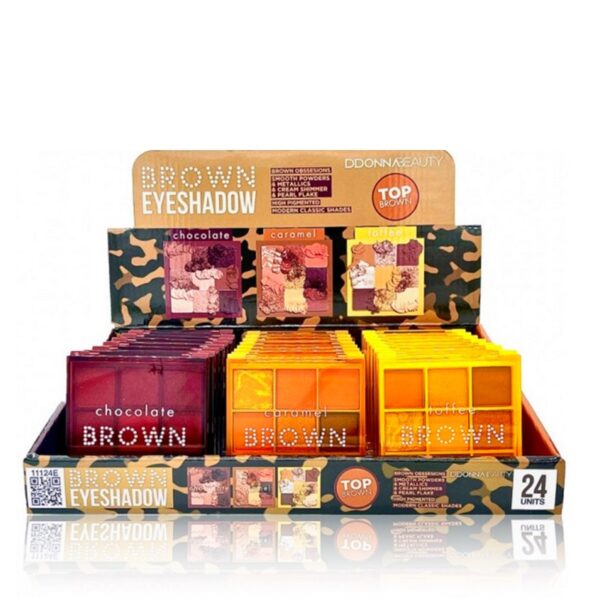 Pack de 24 : Palette fard a paupières BROWN - D'Donna
