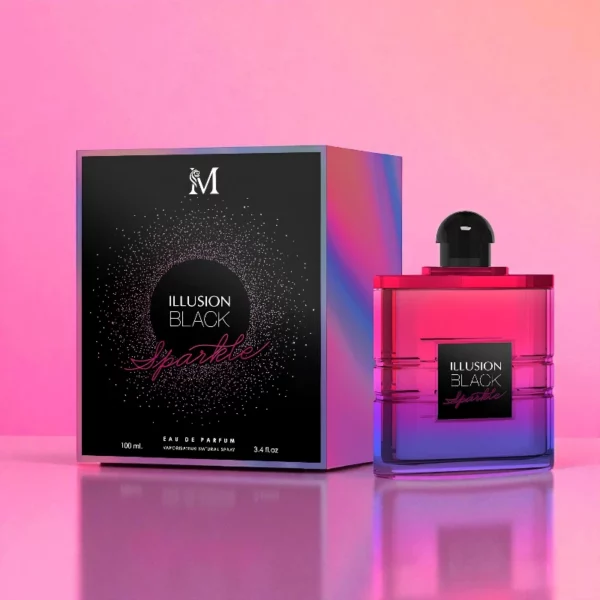 Lot de 5 : Eau de Parfum Femme ILLUSION BLACK SPARKLE 100ml - Mirage