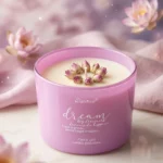 Lot de 12 : Bougie FLEURS DE LOTUS 85gr - Pot en Verre
