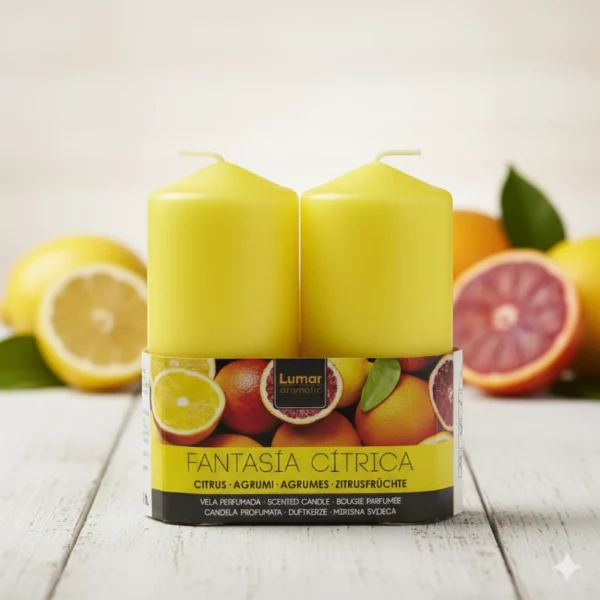 Lot de 12X2 Bougies - Parfum Agrumes - 10cm X 4,70cm - 24H