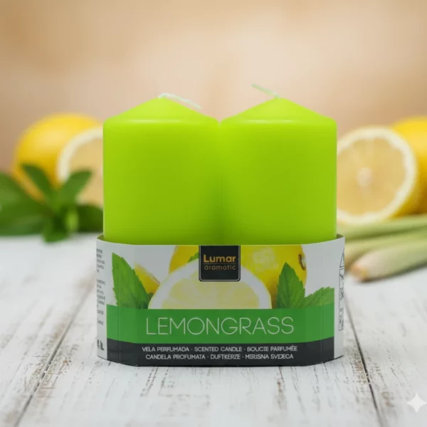 Lot de 12X2 Bougies - Parfum Menthe & Citron - 10cm X 4,70cm - 24H