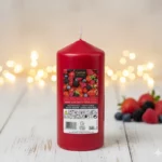 Lot de 12 Bougies - Grande Bougie Fruits Rouges - 12cm X 5,70cm - 240grs