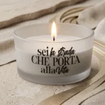 Lot de 4 🕯️ Bougies Parfumées FLEURS DE LOTUS en Verre Givré – Collection "Messages Inspirants"